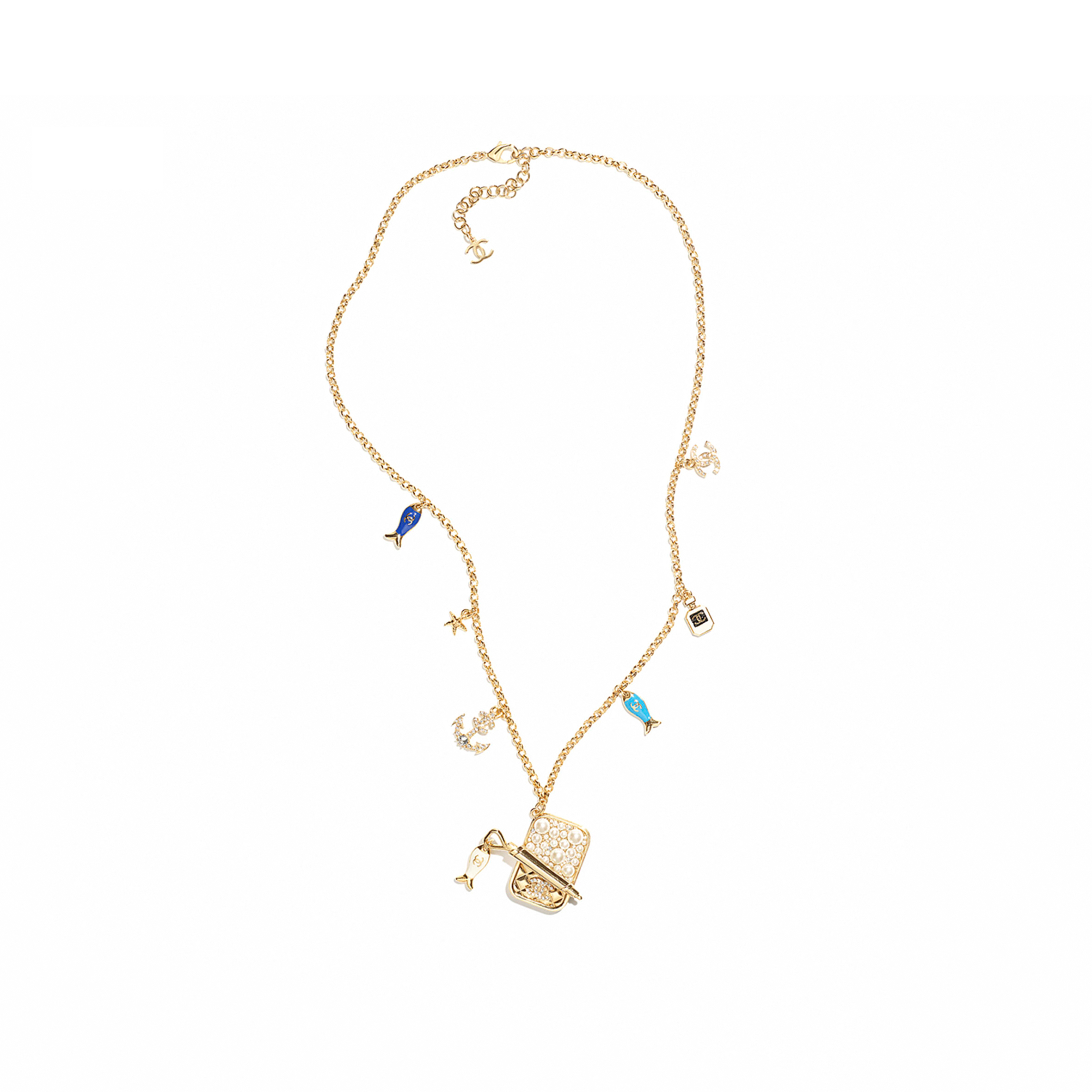 Ch*el long pendant necklace abf041